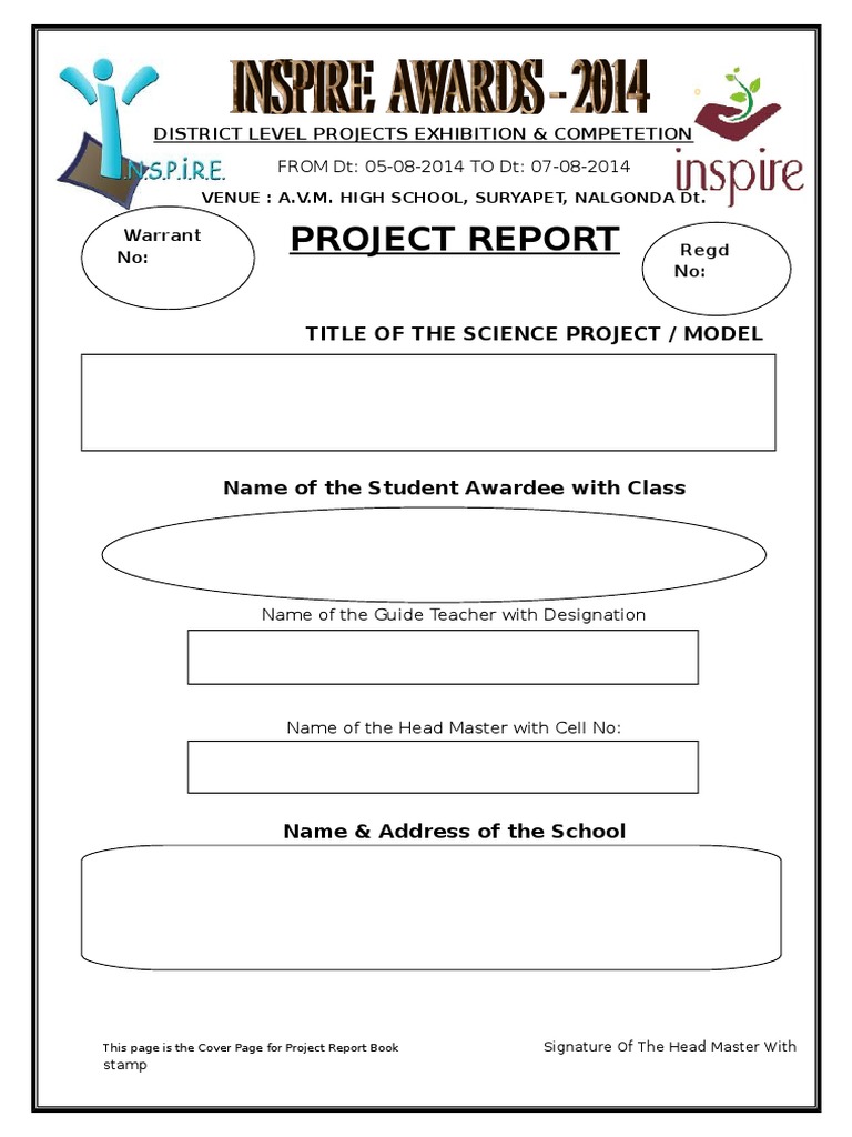5) Project Report - Cover Page | PDF