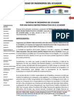 La SIDE y La Nueva Matriz Productiva en El Ecuador