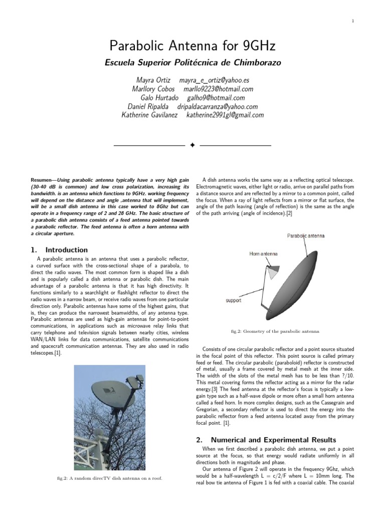 Parabolic Antenna Antenna (Radio)