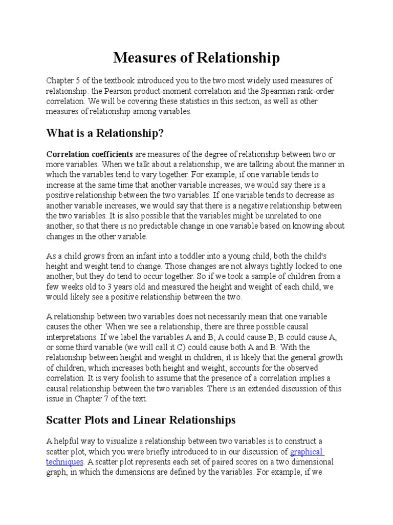 Measures of Relationship | PDF | Correlation And Dependence ...