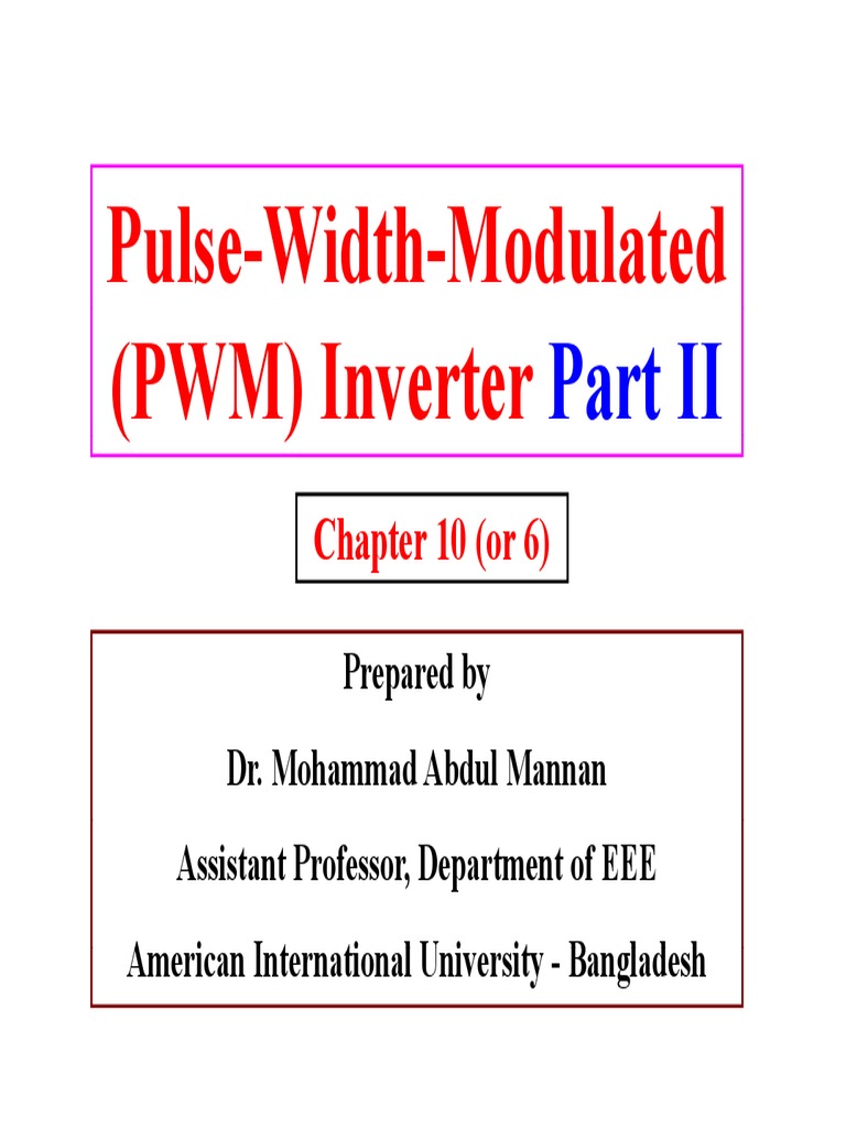 PWM Inverter: Current Source Overview | PDF | Power Inverter | Amplitude
