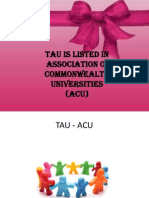 TAU Is Listed in Association of Commonwealth Universities (ACU)