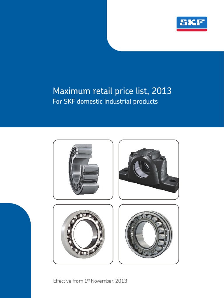 SKF Dom Prod Pricelist - Nov 2013 Final | PDF