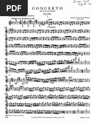 Khachaturian Concerto For Flute | PDF | Musical Compositions