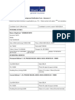 Background Verification Form - Address Employment Education C Type