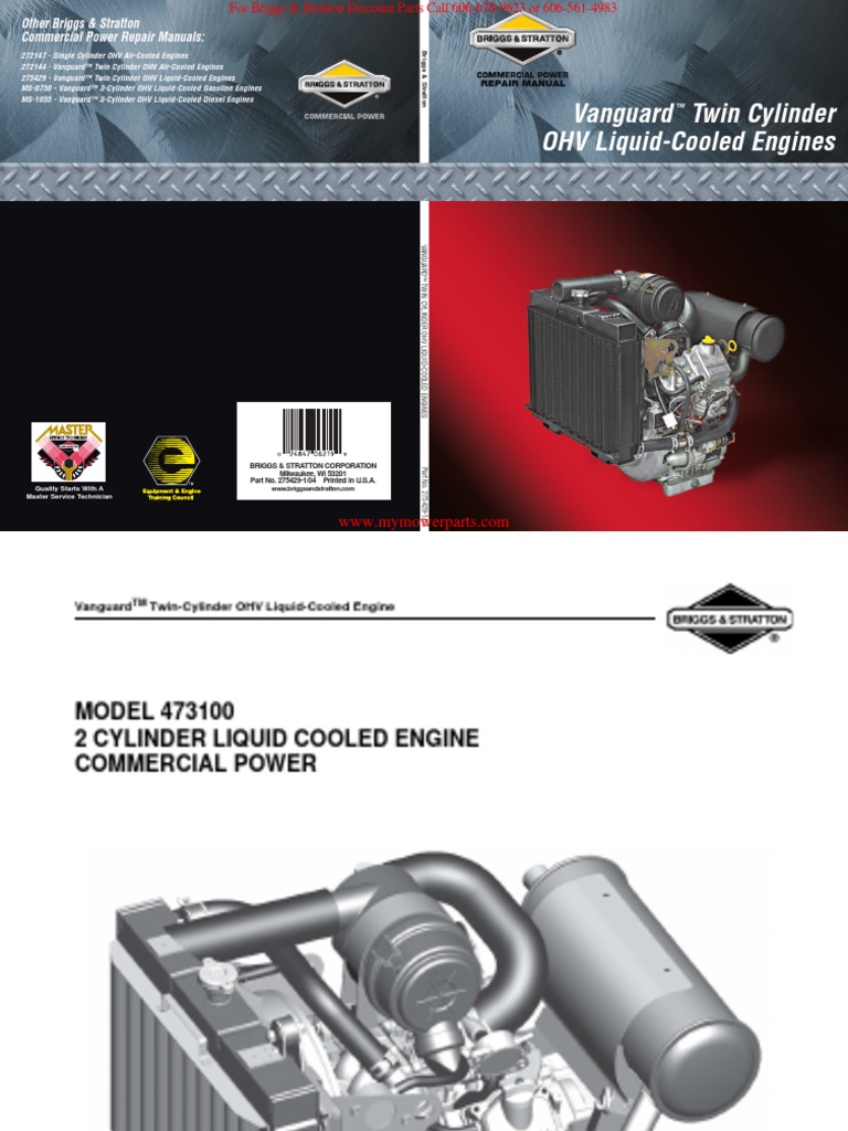 MANUEL BRIGGS & STRATTON ENTRETIEN / REPARATION MONO-CYLINDRE OHV 4 TPS