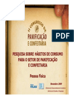 Pesquisa Sobre Habitos de Consumo Para Setor de Panificação e Confeitaria Pessoa Fisica