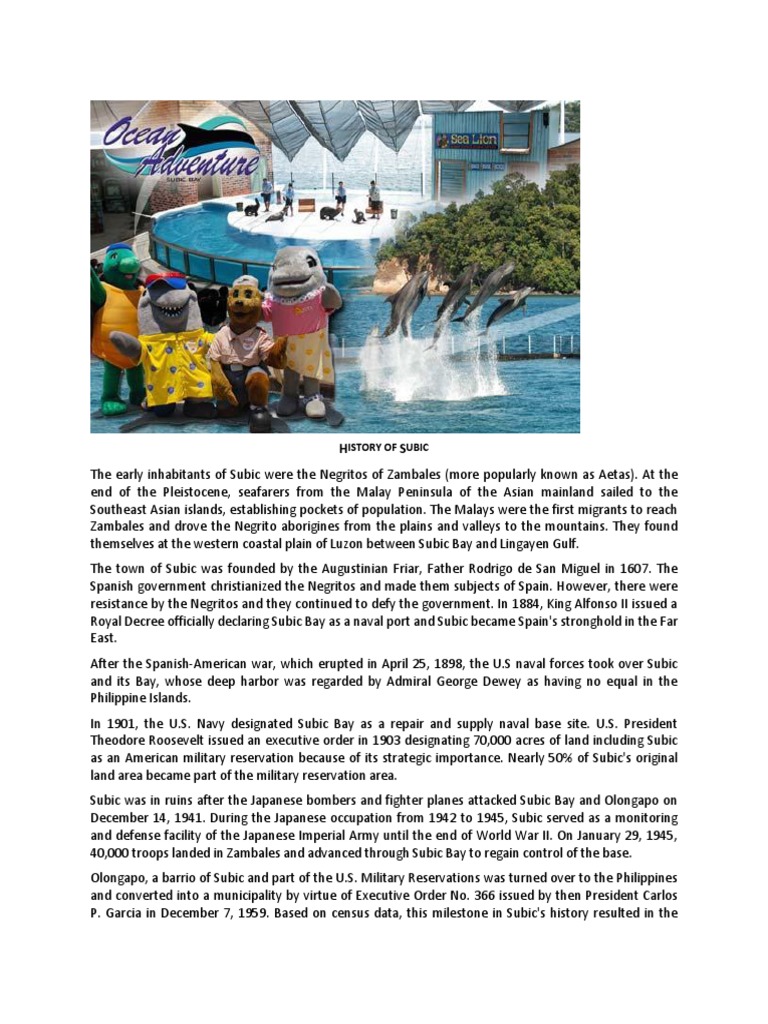 History of Subic | PDF | Philippines | Armed Conflict