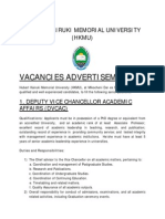Vacancy Advert For The Post of Dvcac Dfon 23 July 2014