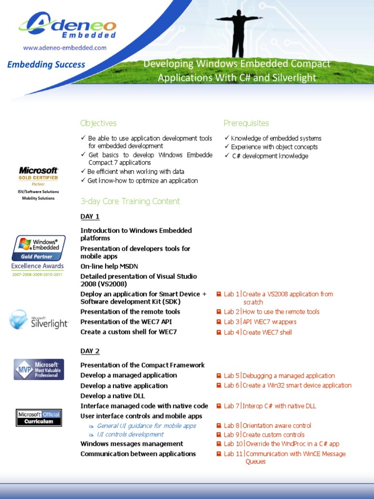 3 1 Day Training On Windows Embedded Compact 7 Application Development ...