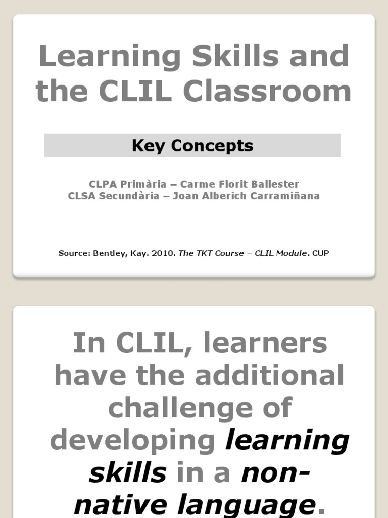 Learning Skills and The CLIL Classroom | PDF