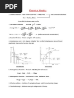 Chemical Kinetics CBSE Class XII Notes