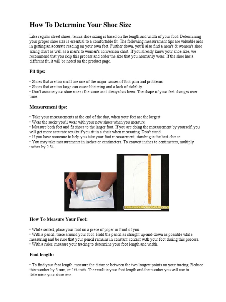 How to Determine Your Shoe Size Foot (Unit) Shoe