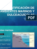 Estratificación de Ambientes Marinos y Dulceacuícolas