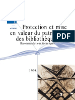 Protection Et Mise en Valeur Du Patrimoine Des Bibliothèques_Recommandations Techniques