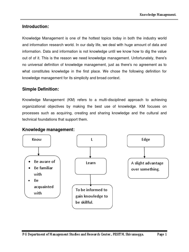 Understanding Knowledge Management | PDF | Knowledge Management | Dell