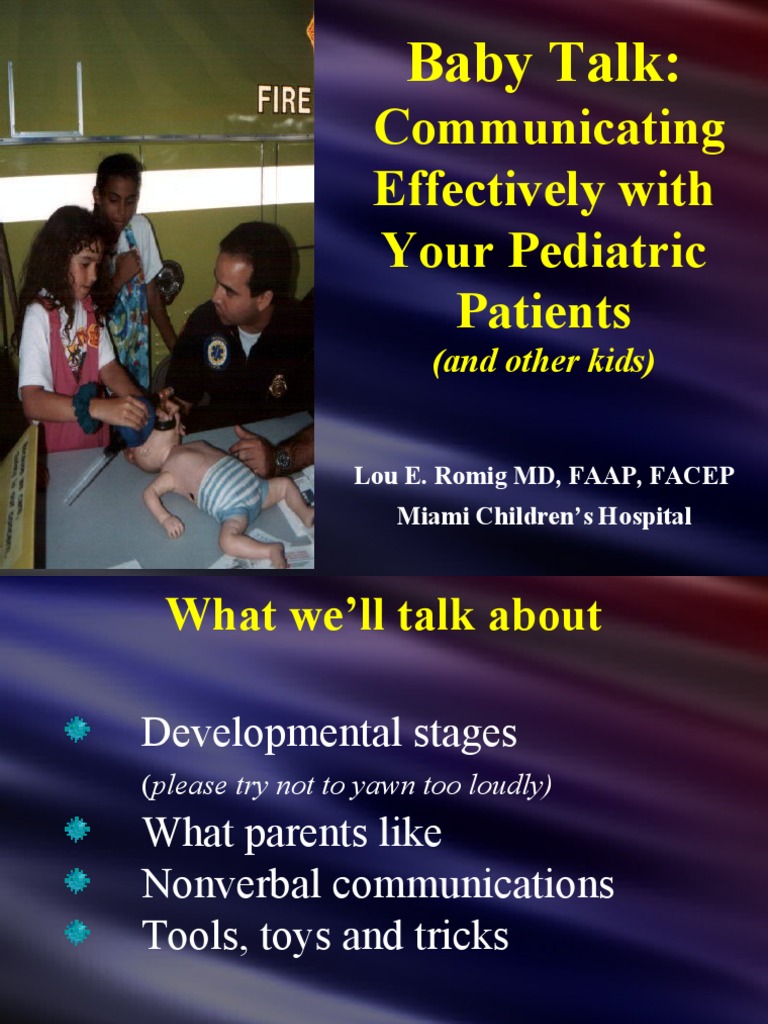 Communicating Effectively With Your Pediatric Patients: Baby Talk | PDF ...