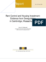 Rent Control Evidence From Cambridge