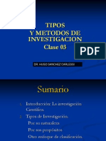 Clase 02 La Investigacion -Tipo y Metodos de Investigacion