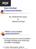 Non-Verbal Communication: By: Abdirahman Daud & Mohsin Ali Khan