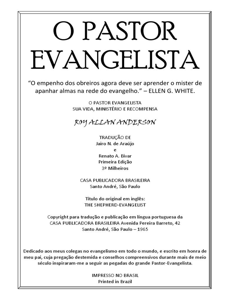 O Pastor Evangelista, PDF, Pesca
