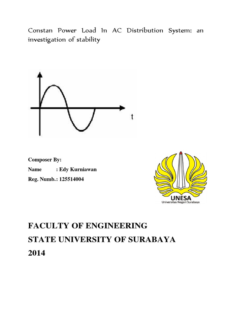 Constan Power Load in AC Distribution System: An Investigation of ...