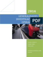 Generalidades de Investigacion de Operaciones