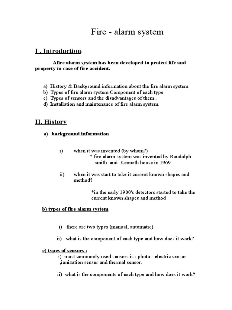 Fire Alarm System | PDF