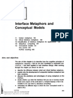 Interface Metaphors and Conceptual Models