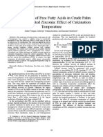 Esterification of Free Fatty Acids in Crude Palm Oil With Sulfated Zirconia: Effect of Calcination Temperature