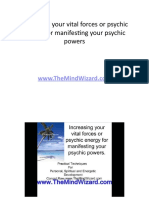 Increasing Your Vital Forces or Psychic Energy For Manifesting Your Psychic Powers