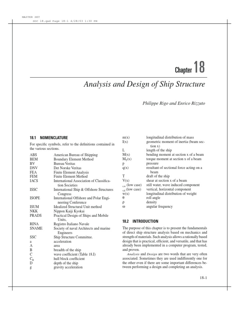 Analysis and Design of Ship Structure | PDF | Structural Load | Bending