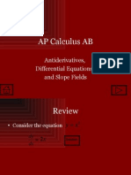 Antiderivatives, Differential Equations, and Slope Fields