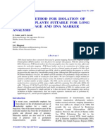 A Simple Method For Isolation of Dna From Plants Suitable For Long Term Storage and Dna Marker Analysis