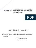 Buddhist Approaches On Wants and Needs