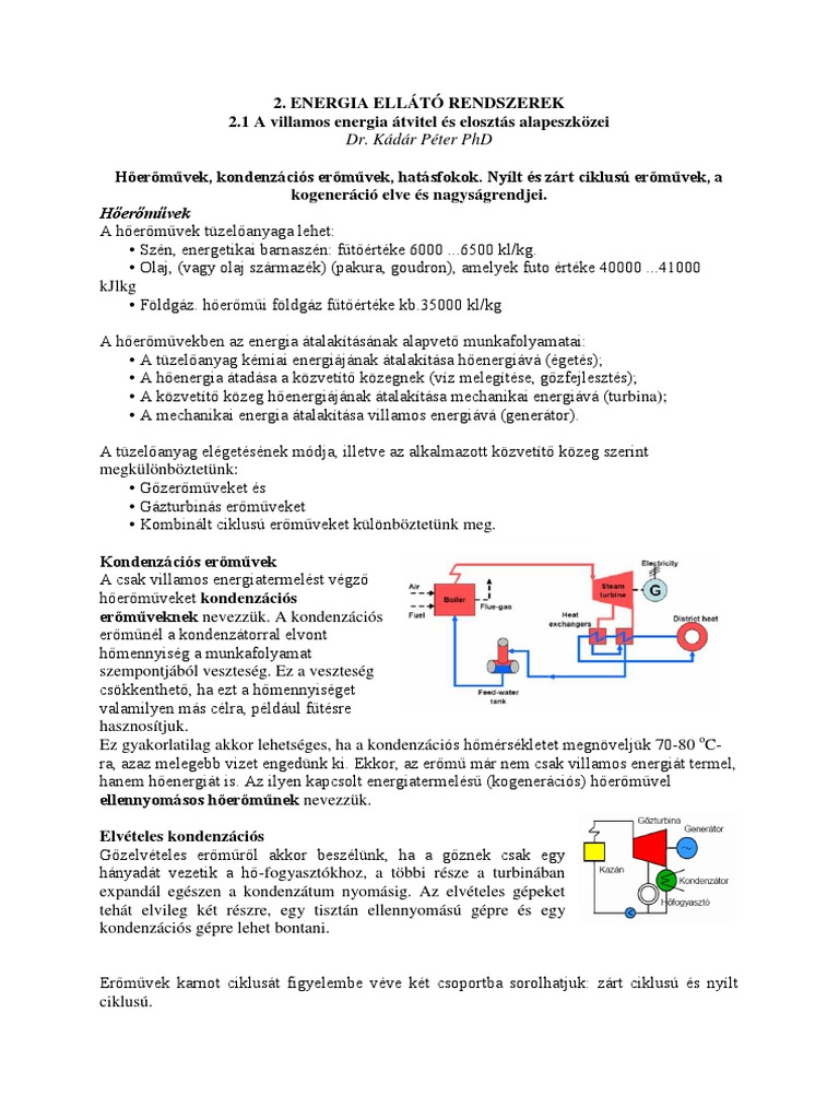 Energia Ellátó Rendszerek Kidolgozás | PDF
