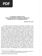 CASSIRER - HEIDEGGER. Debate Davos, Kant e a Modernidade (Artigo 23p).pdf