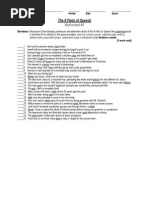 Parts of Speech (Worksheet-1)