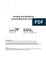 Creating and Monitoring A Diversified Stock Portfolio