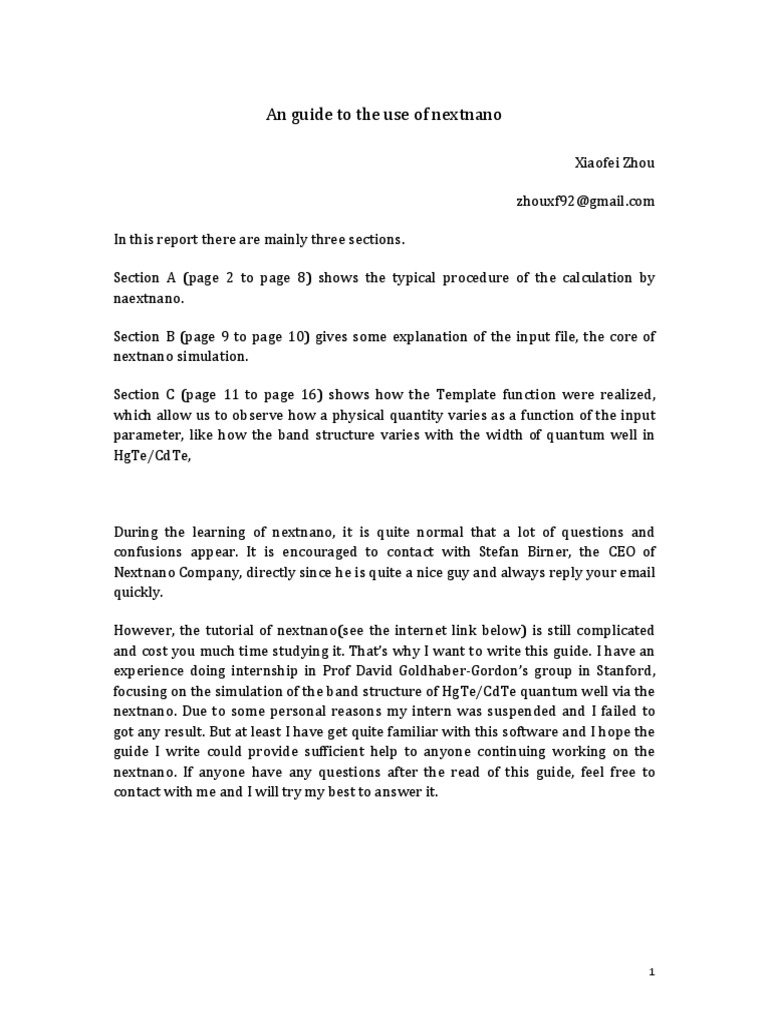 Nextnano User Guide and Tutorials | PDF | Computing | Computing And ...