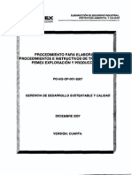 Pg-No-Op-001-2007 Proc. para Elaborar Proc. e Instructivos de Trabajo
