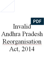 Invalid Andhra Pradesh Reorganisation Act, 2014