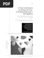 O Amor Entre Os Jovens Em Tempos de Ficar