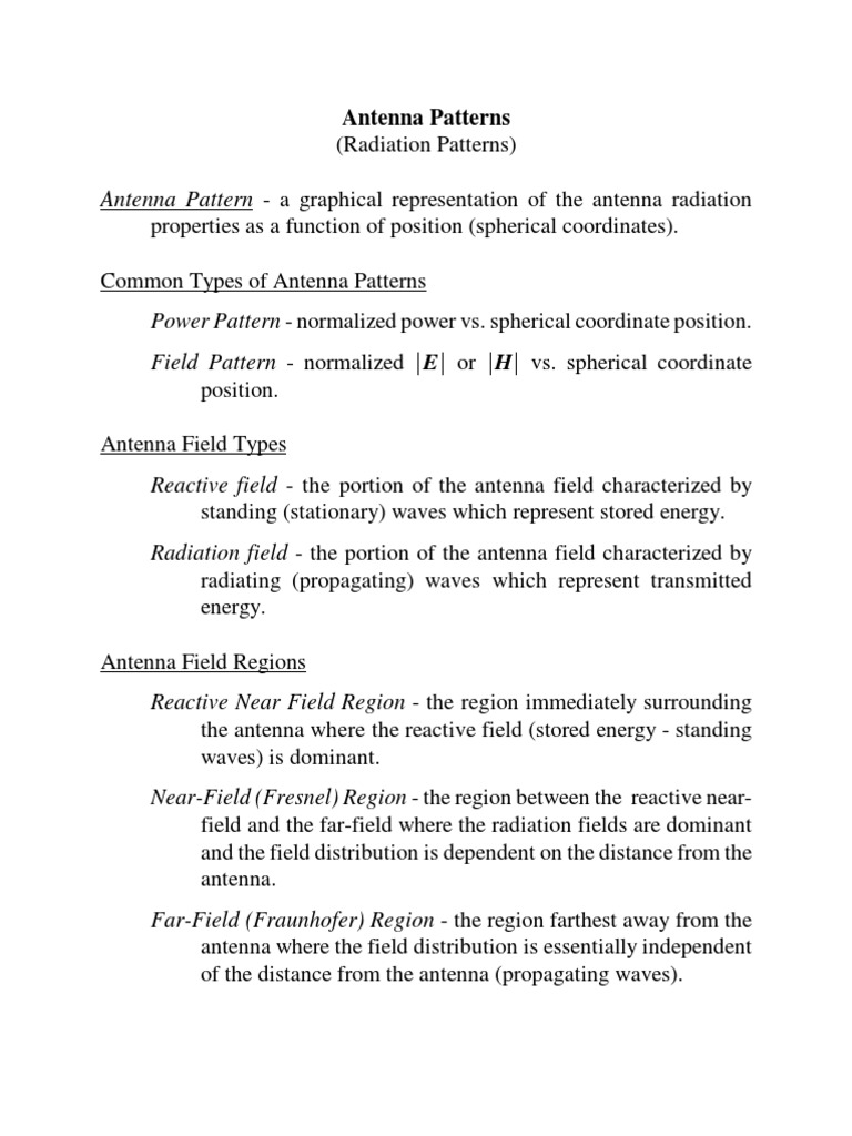 Antenna Patterns | PDF | Teaching Methods & Materials | Technology ...
