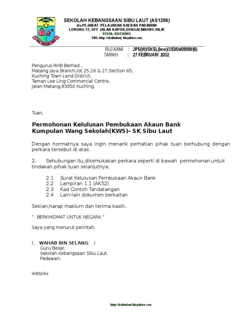 Bank Account Opening Request Letter | PDF