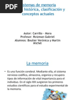 Sistemas de Memoria Reseña Histórica, Clasificación y Conceptos Actuales