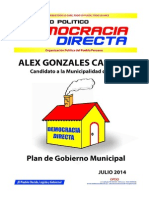 Plan de Gobierno Democracia Directa (Alex Gonzales), Municipalidad de Lima