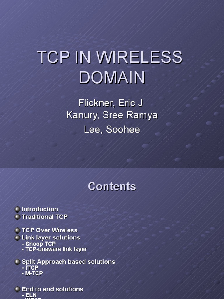 Comparing TCP Variants for Wireless | PDF | Transmission Control ...