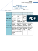 Session 4 - Rubric Voicethread Video Message