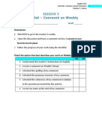 Session 5 - Checklist - Comment On Weebly